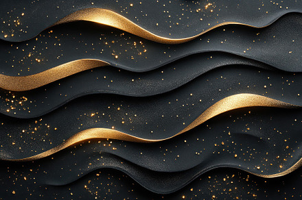 Elegant black and gold abstract wave, a Background Photo by Pixeness