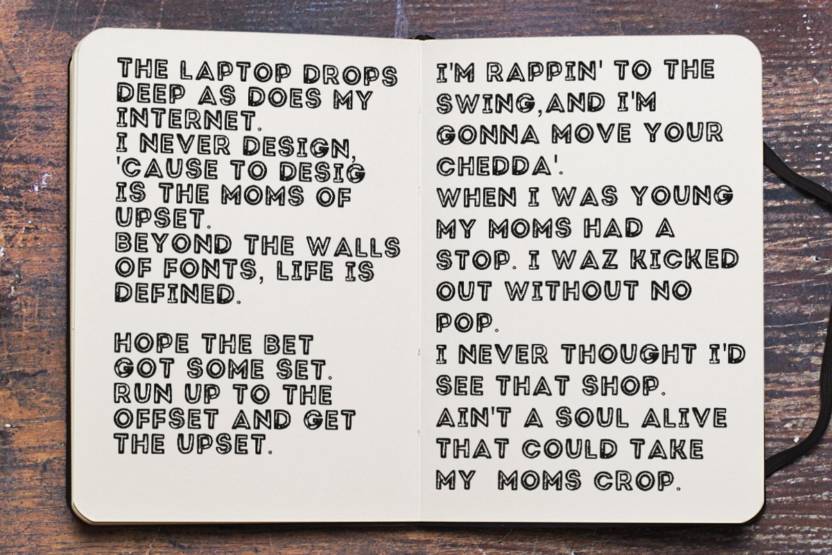 Phatty family display fonts, a Font by Mike Brennan Art & Design (Photo 6 of 6)