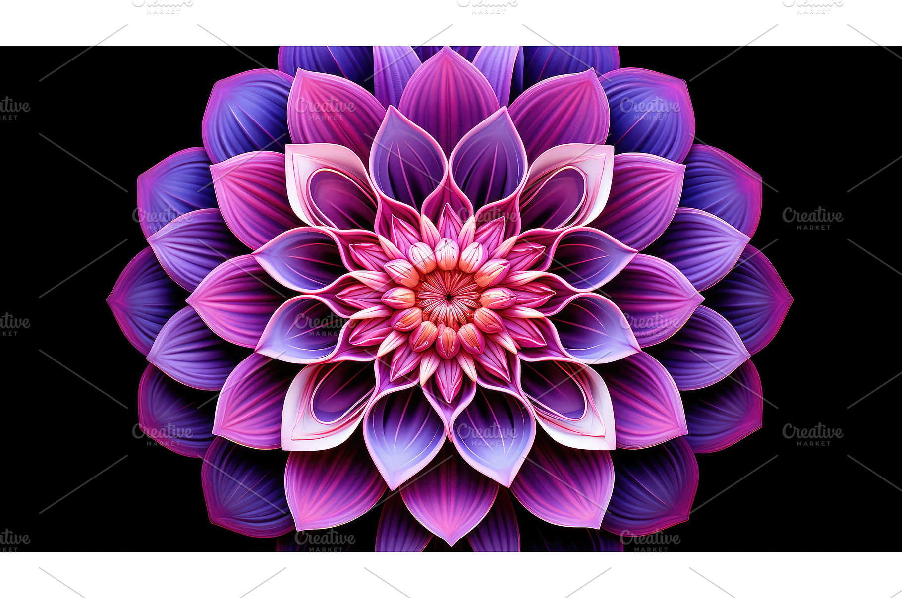symbol mandala flower ai generated, a Nature Photo by pikepicture