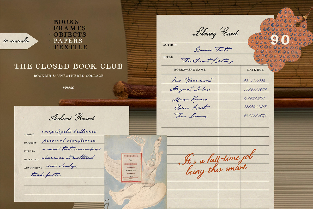 The Closed Book Club Vintage Collage, an Object Graphic by Purple (Photo 8 of 15)