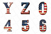 Watercolor 4th of July Alphabet Clip, an Illustration by DreamPrint404 (Thumbnail 2 of 4)
