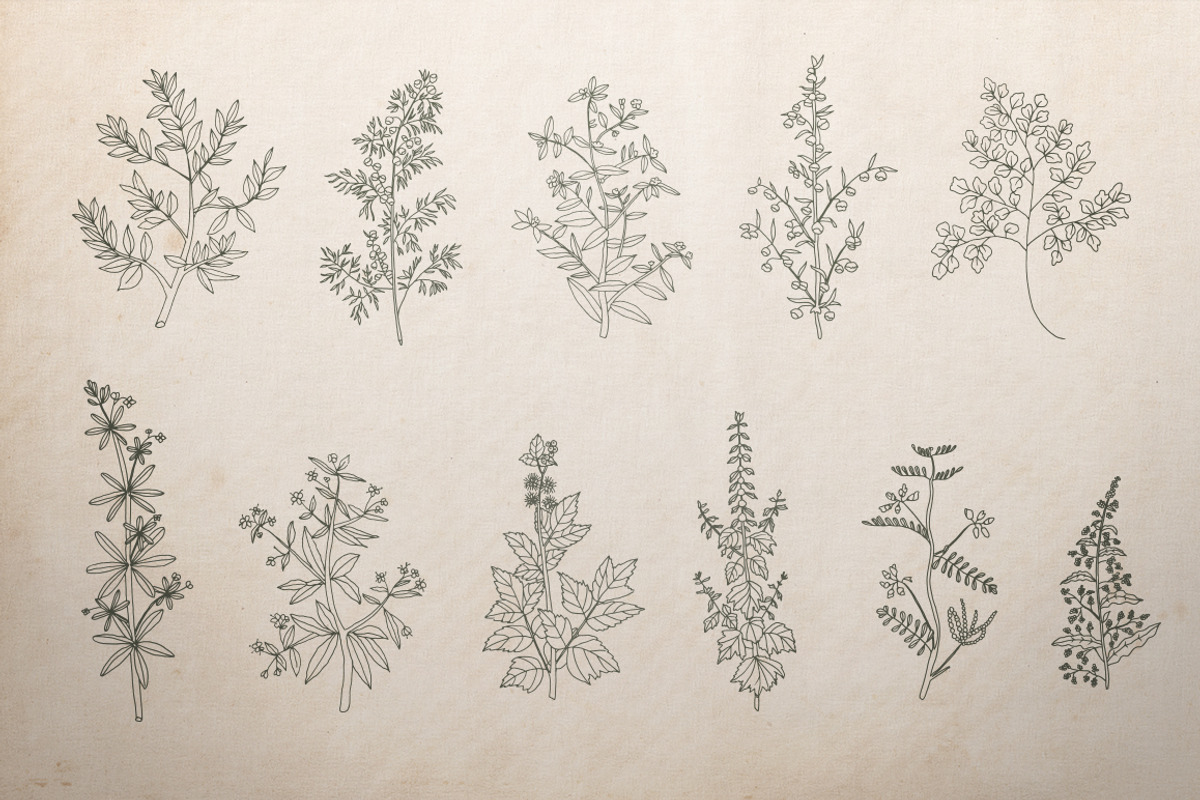 Botanical Illustrations Vector Set, a Decorative Illustration by Greta Ivy (Photo 6 of 8)