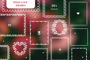 Pixel Lace – borders & frames pack, an Object Graphic by Elena Choo (Thumbnail 3 of 13)
