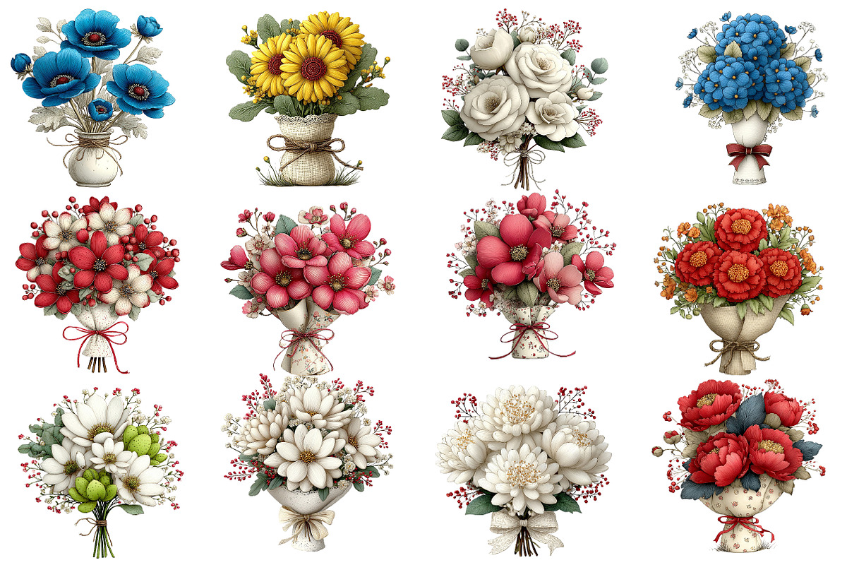 Whimsical Mother's Day flower bouque, an Illustration by Designworld (Photo 2 of 4)