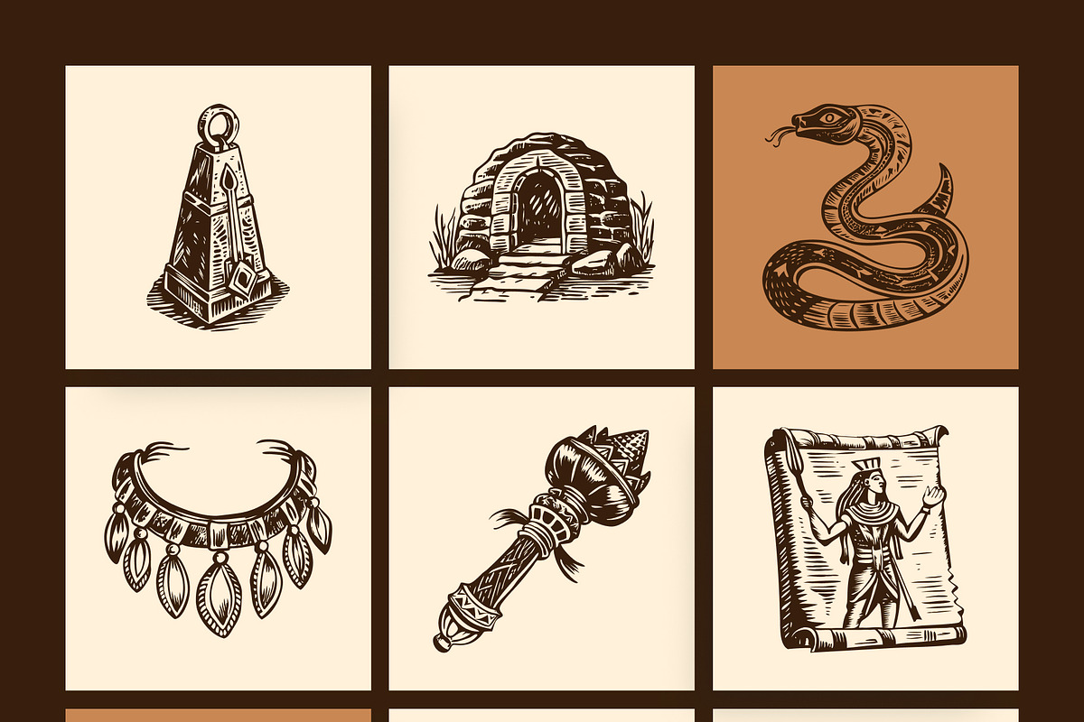 Vintage Cultures and Civilization, a Person Illustration by Creative Stall (Photo 26 of 33)