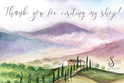Watercolor Picnic in Tuscany, an Illustration by S_ARTLOVE (Thumbnail 7 of 7)