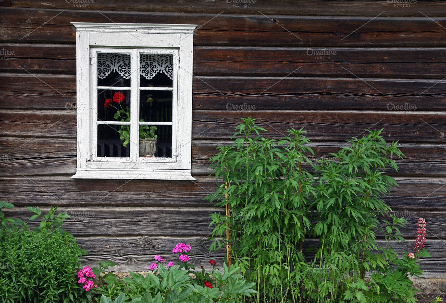 Rural house and flowerbed, an Architecture Photo by BOOCYS