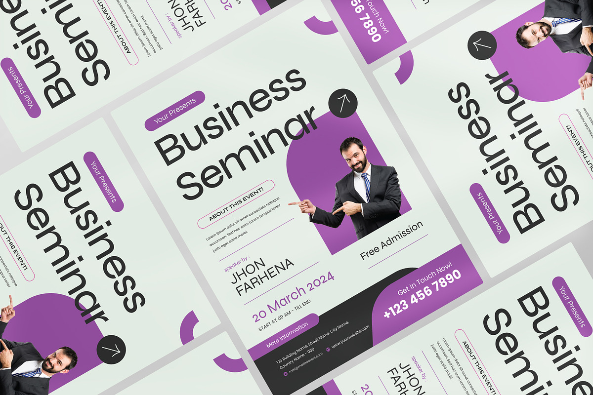 Business Seminar Flyer, a Flyer Template by Annora Studio (Photo 3 of 5)