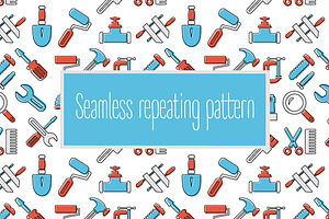 Seamless tools pattern, a Background Graphic by AlexZeL
