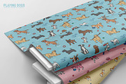 Playing Dogs Patterns & Elements, an Animal Illustration by monkik (Thumbnail 6 of 12)