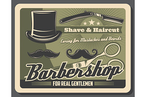 Barbershop Mustache, Beard Shave