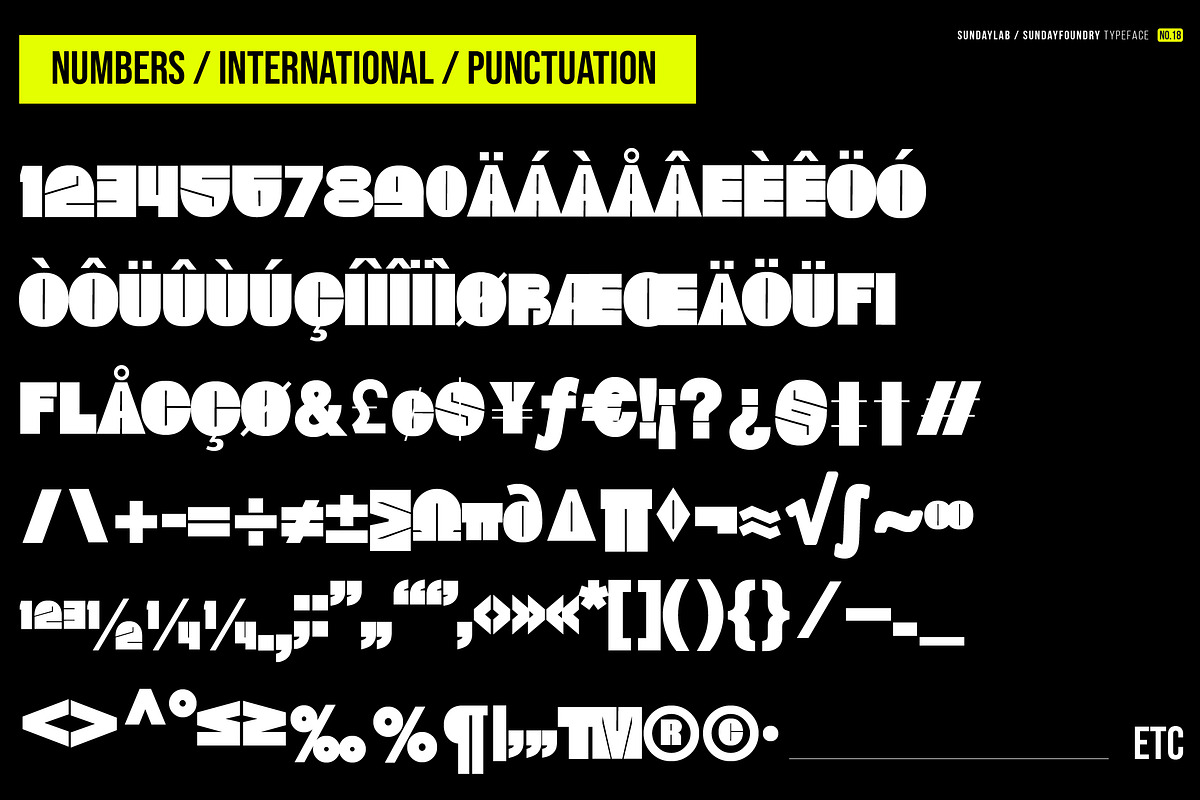 Knob Display Typleface, a Sans Serif Font by Sundaylab (Photo 4 of 7)