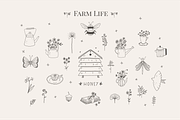 Farm Life Nostalgic line doodle icon, a Decorative Illustration by Summer Nightingale Art (Thumbnail 4 of 20)