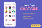 35 Diverse People Avatars, a Person Illustration by IuliiaSavko (Thumbnail 2 of 8)
