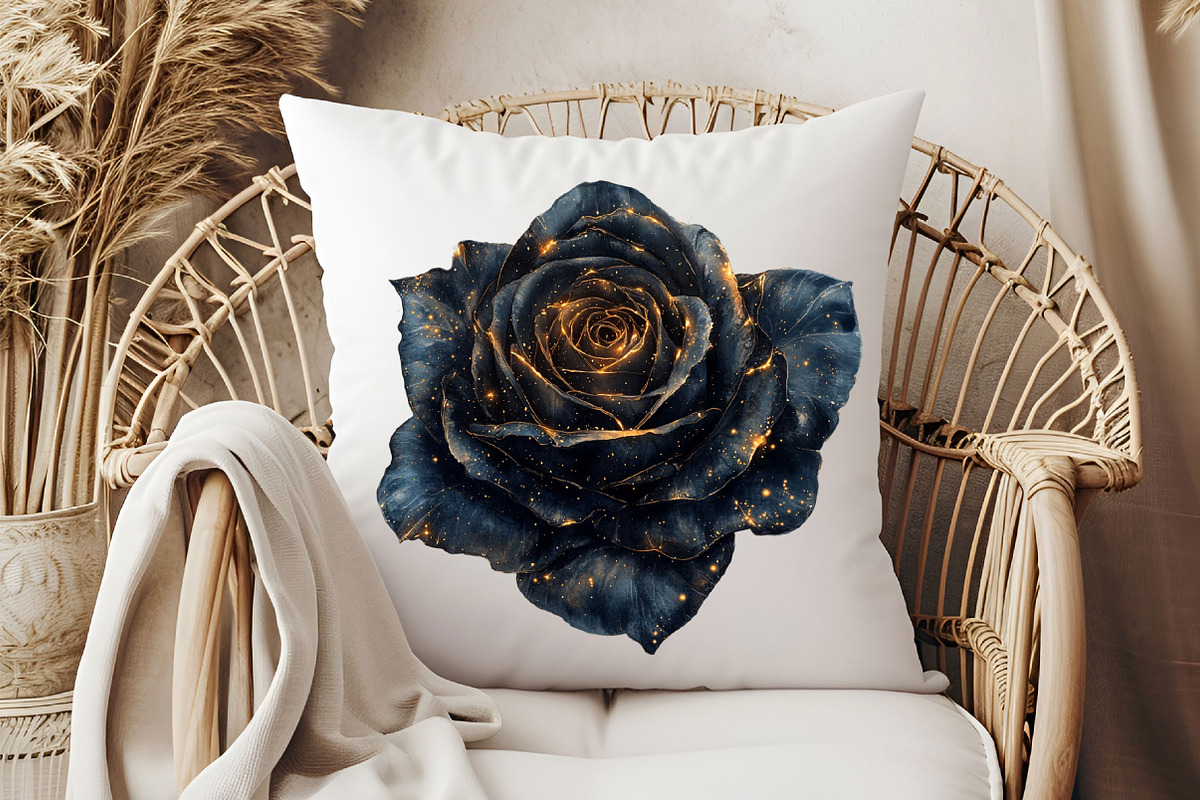 Black and Gold Rose Clipart, an Illustration by Pixels.Craft (Photo 7 of 7)