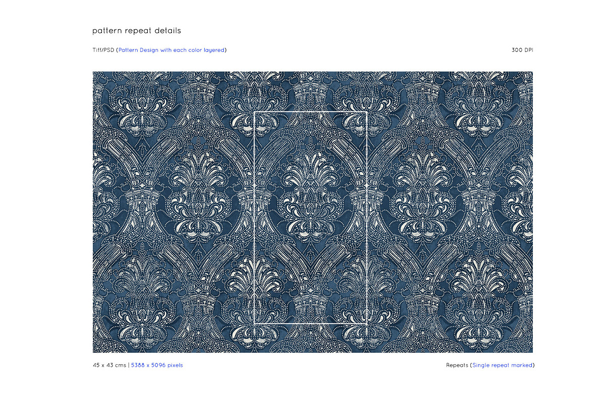 Decolux Art Deco Damask Patterns, a Pattern Graphic by Pink Linen (Photo 3 of 10)
