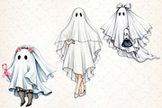 Pin-Up Ghost Girl Clipart, an Illustration by Libby Wishes (Thumbnail 5 of 7)