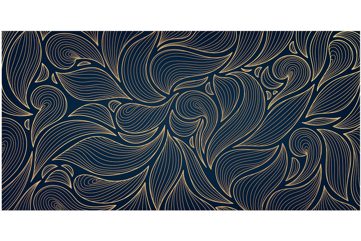 Luxury line leaves art deco patterns, a Pattern Graphic by Marylia (Photo 8 of 16)