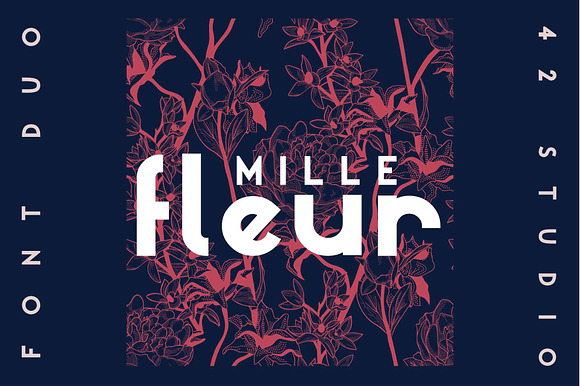 Mille Fleur | Sans Serif Font Duo preview 8