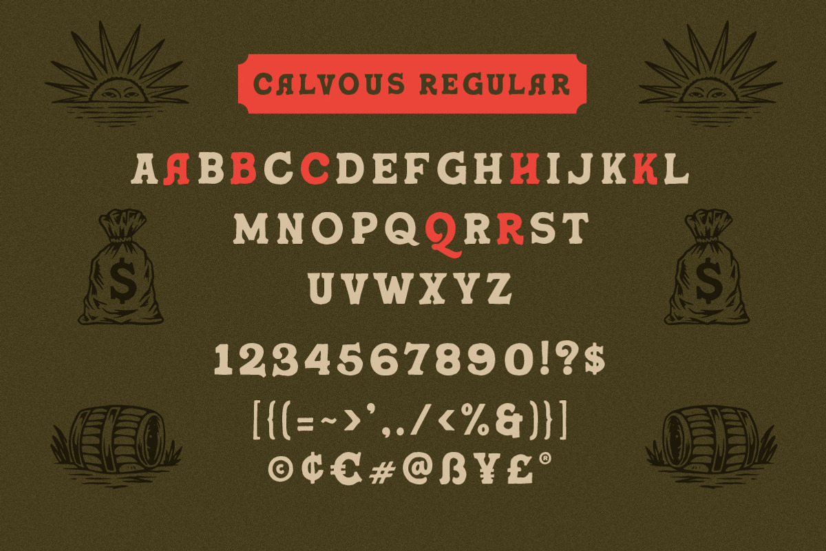Calvous - Slab Serif Typeface preview 8