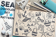 SEA DOODLES SET., a Pattern Graphic by Krapio (Thumbnail 1 of 4)