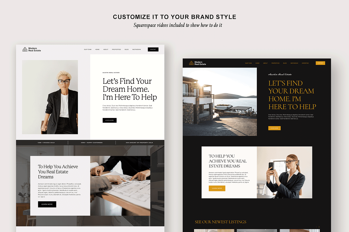 Real Estate Squarespace 7.1 Template, a Marketing Template by Kseniia_Design (Photo 3 of 9)