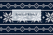 Knitted Winter Seamless Pattern, a Pattern Graphic by MouseGrey (Thumbnail 1 of 5)