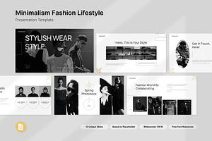 Minimalism Fashion Lifestyle Slides, a Presentation Template by Antstheme
