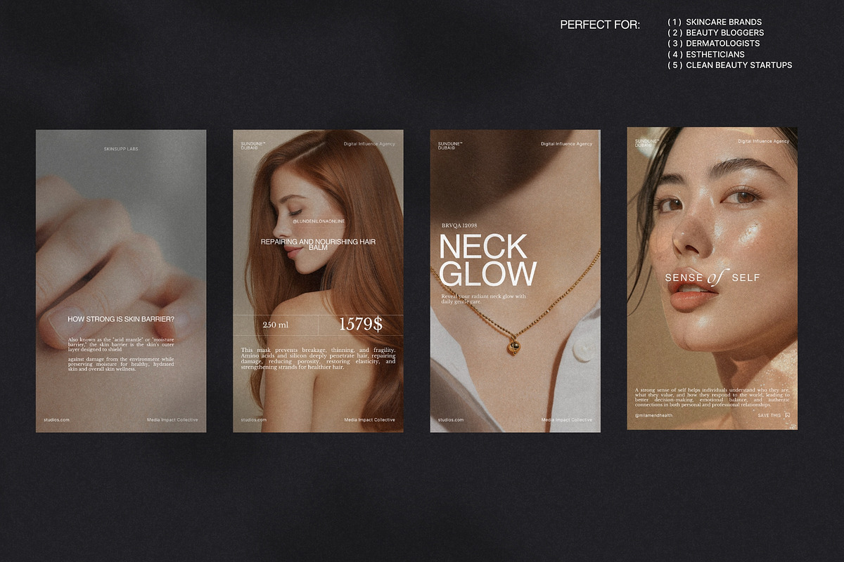 Skincare Instagram Template Pack preview 2