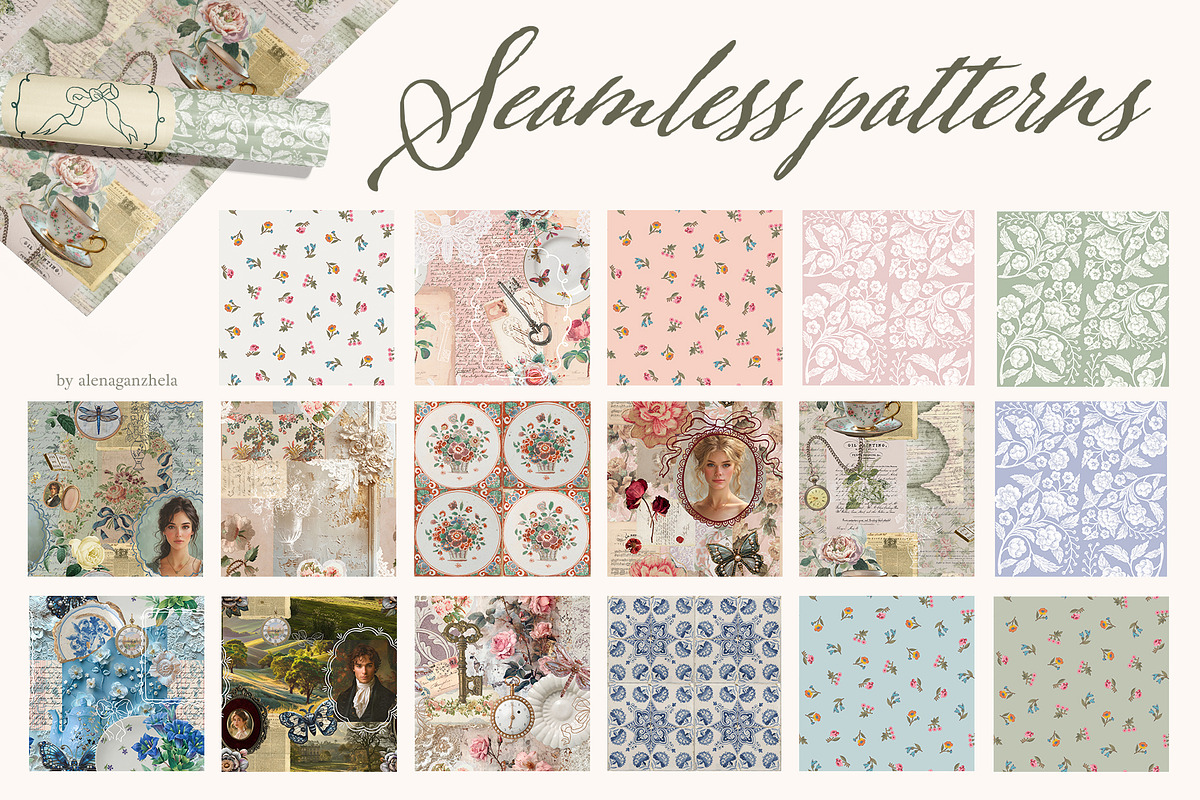 Dear Jane - SCRAPBOOKING collage set, an Object Graphic by alenaganzhela (Photo 8 of 14)