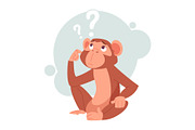 Confused cartoon monkey with, a Food Illustration by Onyx (Thumbnail 1 of 3)