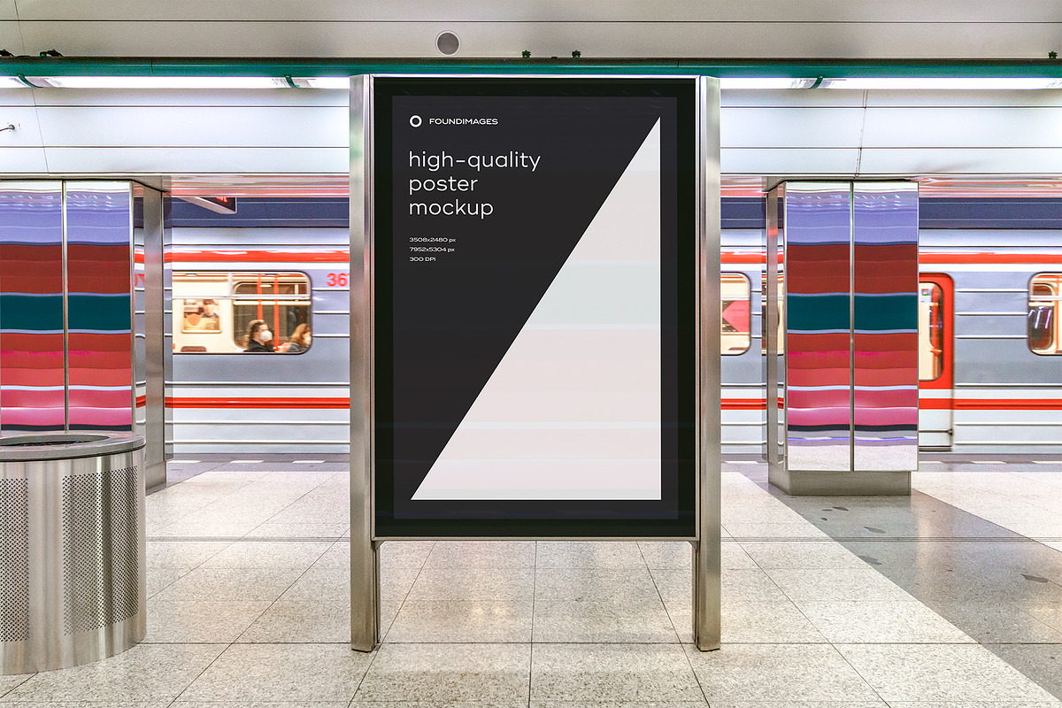 Subway Poster Mockup Bundle Metro, an Advertising Mockup by FoundImages (Photo 43 of 61)