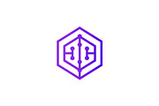 Modern Hexagonal Growth Tech Logo, a Branding & Logo Template by Vectorium Studio (Thumbnail 1 of 9)