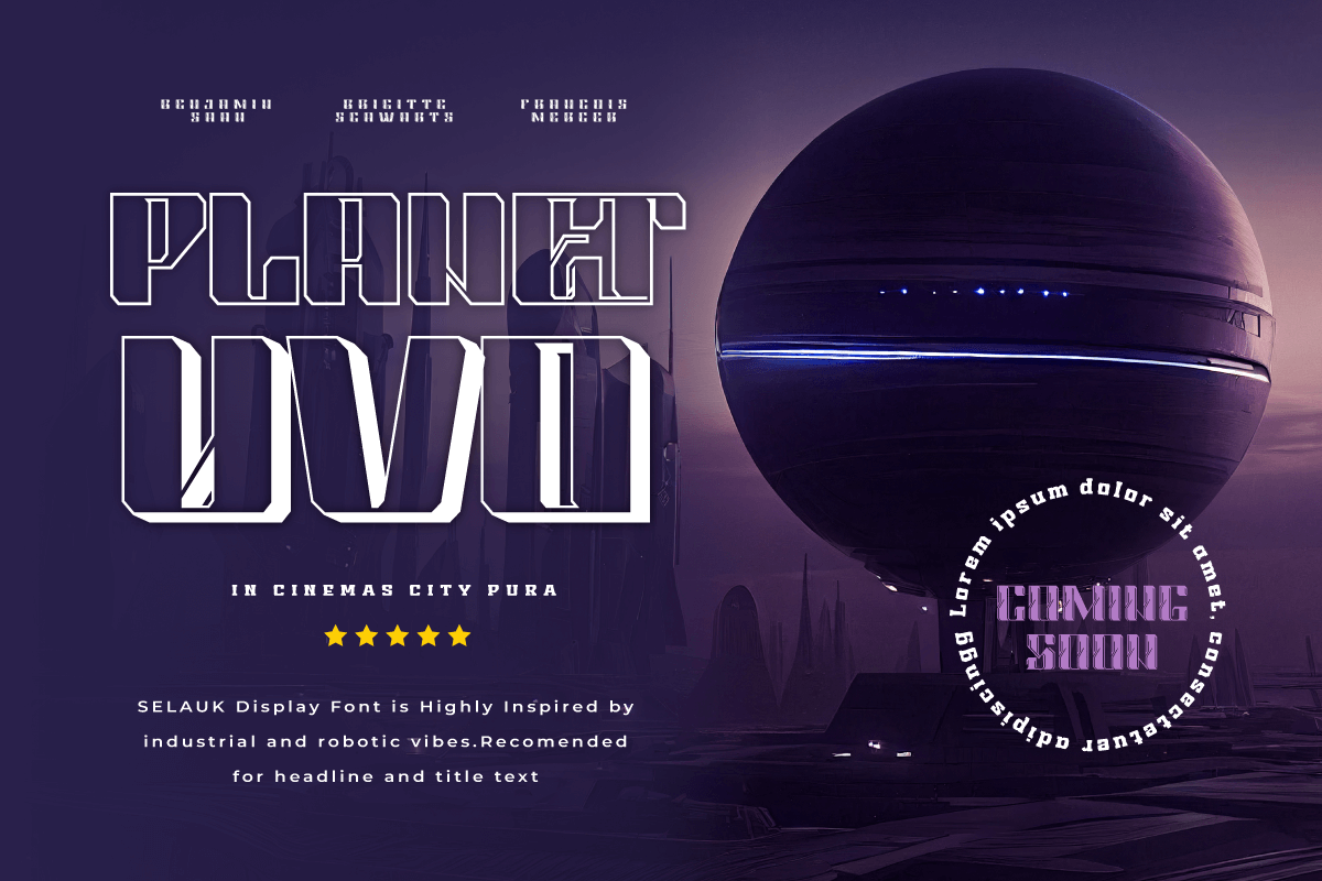 Selauk | Futuristic Font, a Serif Font by twinstd (Photo 6 of 13)
