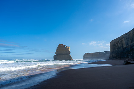 Clifton Beach and Twelve Apostles along the Great Ocean Road, Au, a Nature Photo by GoodGoods