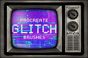 Procreate Glitch brushes - set of 18, a Brush Add-On by MiksKS (Thumbnail 1 of 11)