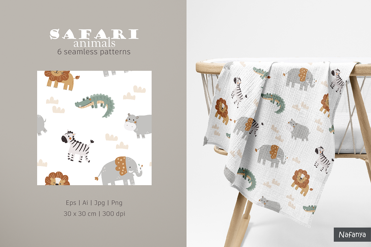 Safari animal patterns, a Pattern Graphic by Nafanya (Photo 4 of 5)