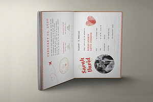 Vintage Passport Wedding Invitation