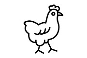 Chicken Line Icon, an Icon by Pexelpy (Thumbnail 1 of 2)