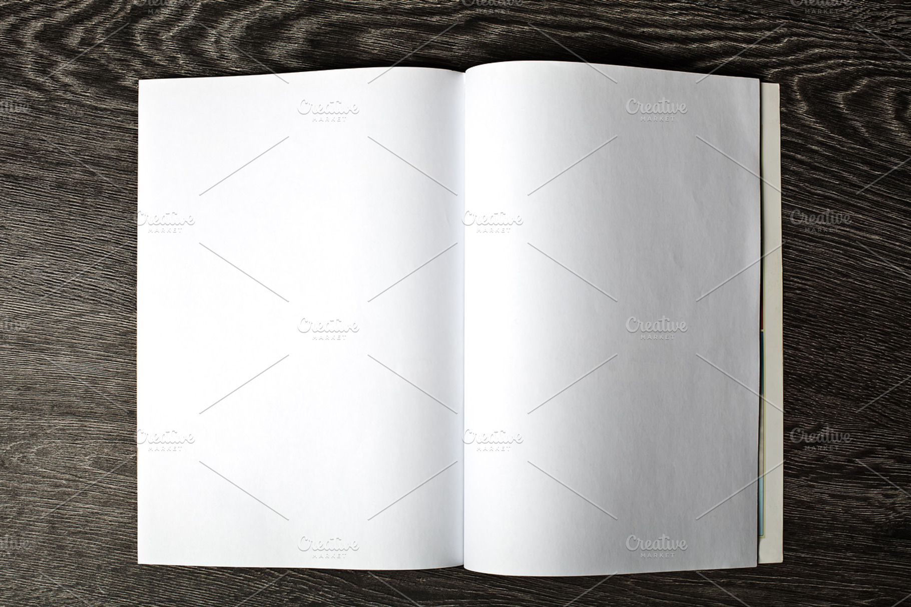 Open Magazine With Blank Pages Featuring Background Blank And Booklet