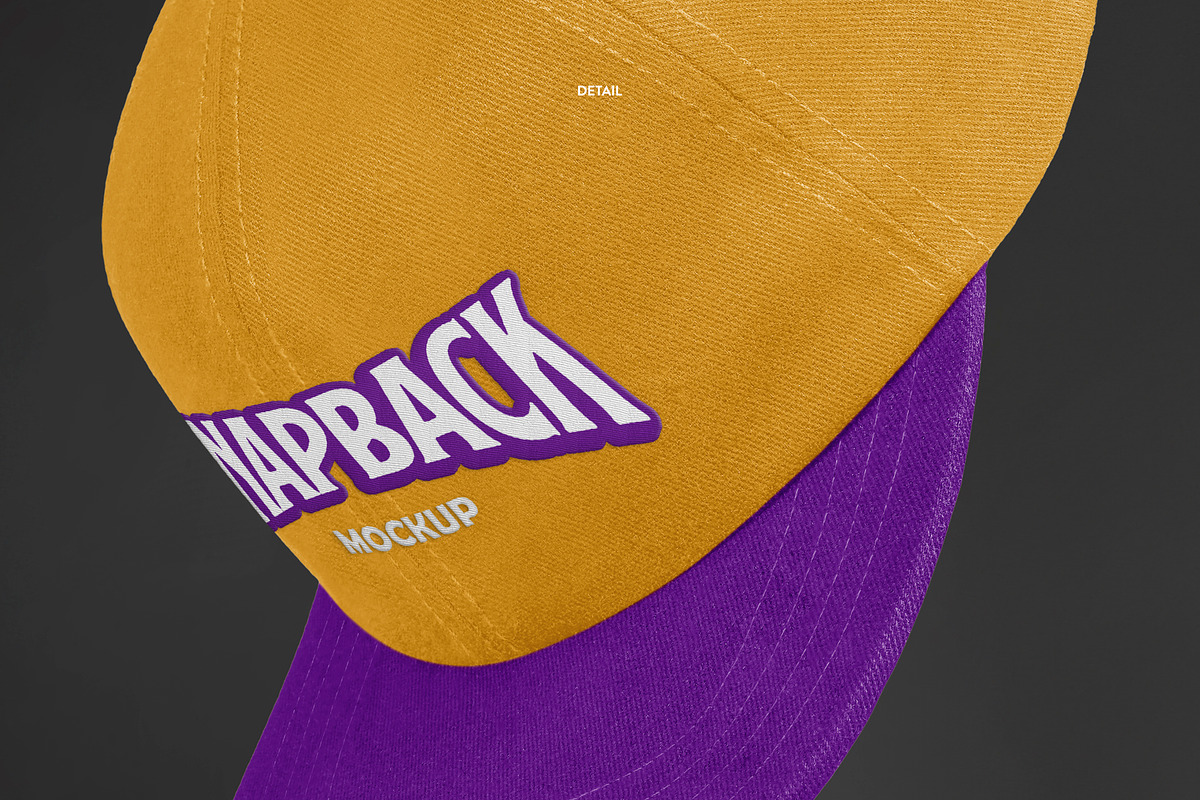 Realistic Floating Snapback Mockup, a Hat Mockup by Uncentrifuged Pressure (Photo 7 of 9)