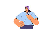 People brushing teeth set, a Person Illustration by PaperTrident (Thumbnail 5 of 11)