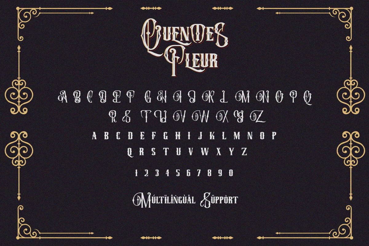 Quentes Fleur - A Tatoo Font, a Serif Font by Vava Aryanto (Photo 6 of 7)