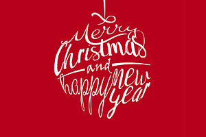 Christmas Greetings With Lettering