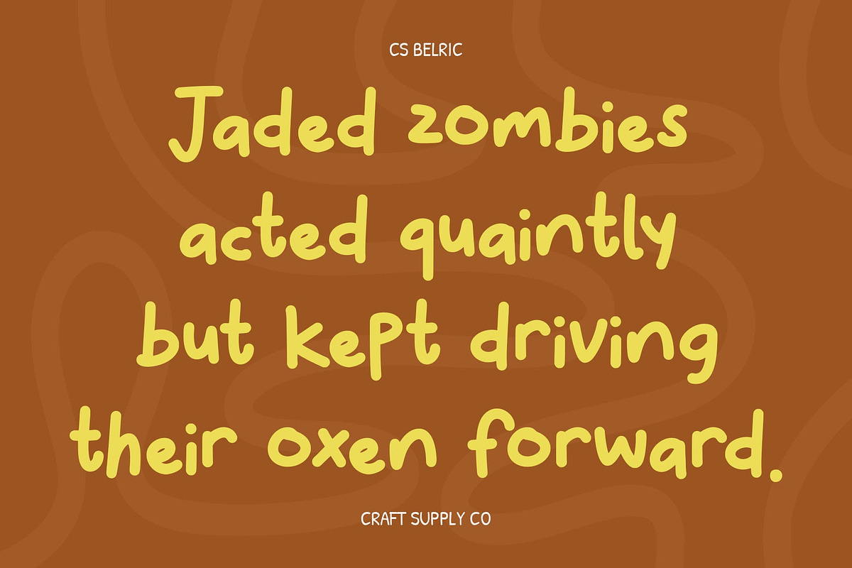 CS Belric – Cute Handwritten Font, a Handwritten Font by Craft Supply Co. (Photo 4 of 8)