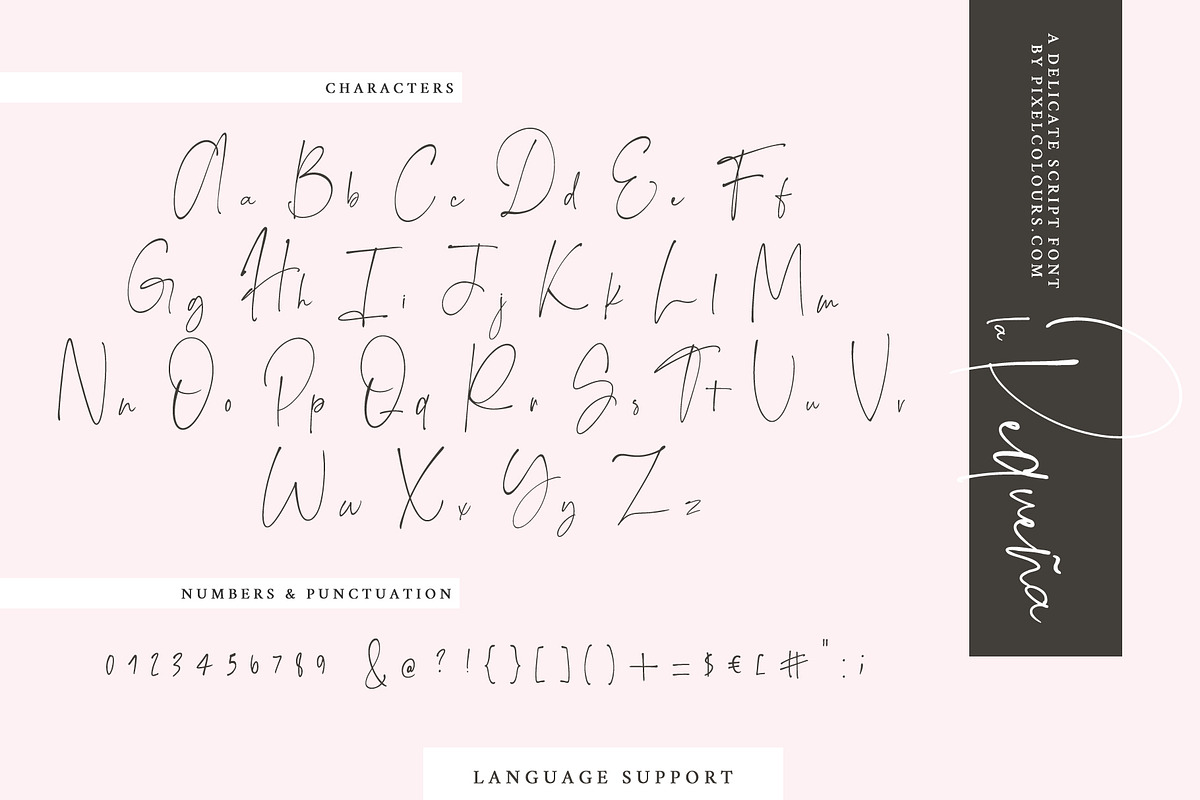 La Pequena Signature Font preview 6