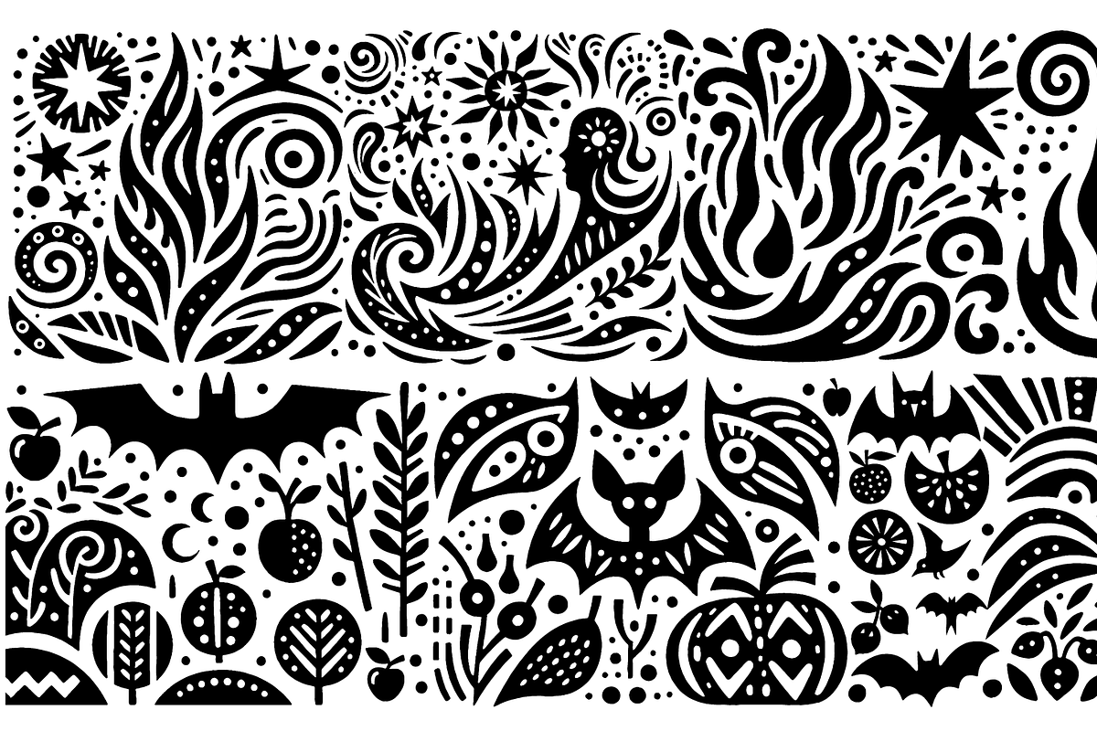 Vintage Wild Animals Folk Art, a Decorative Illustration by devastd (Photo 5 of 28)
