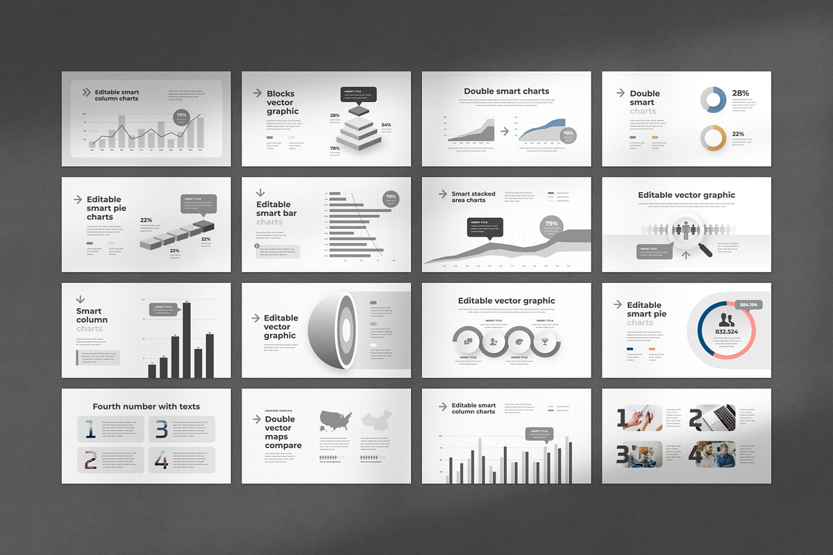 White Animated PowerPoint Template, a Presentation Template by Creathrive Design (Photo 4 of 11)