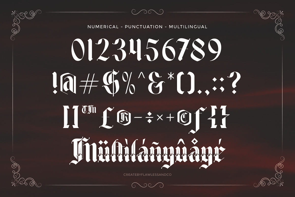 BlacklutterVol2 - Blackletter Font, a Blackletter Font by Flawless And Co (Photo 9 of 10)