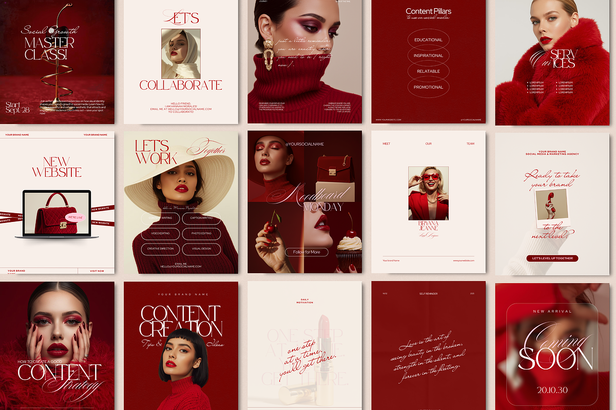 RED | Social Media Template preview 3